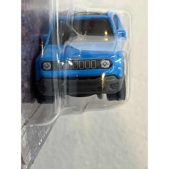Jeep Renegade Matchbox 2019 Blue European Streets 2023 1:64 Diecast Car - Picture 6 of 7